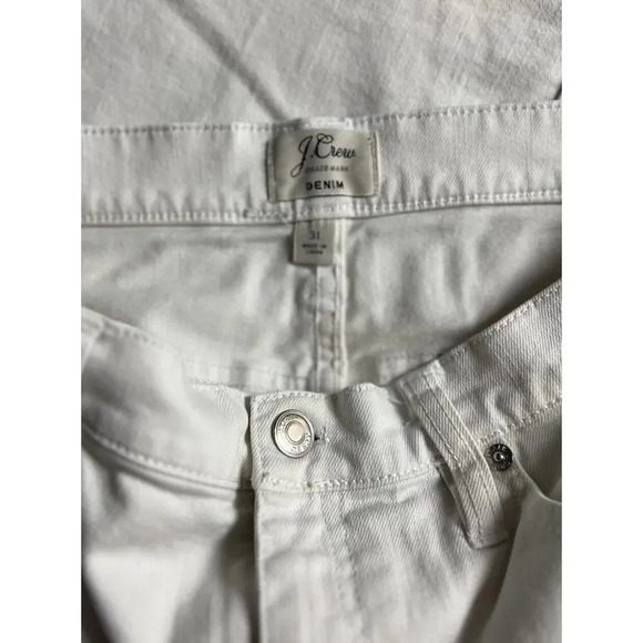 J. Crew Trademark White Denim Skirt Size 31 Frayed Hem Style #C3299 Women’s - Picture 3 of 8